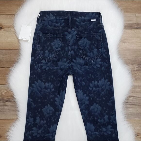 Mother The Dazzler Hover High Rise Straight Leg Jeans In Field Of Depth Size 25 - Picture 13 of 15